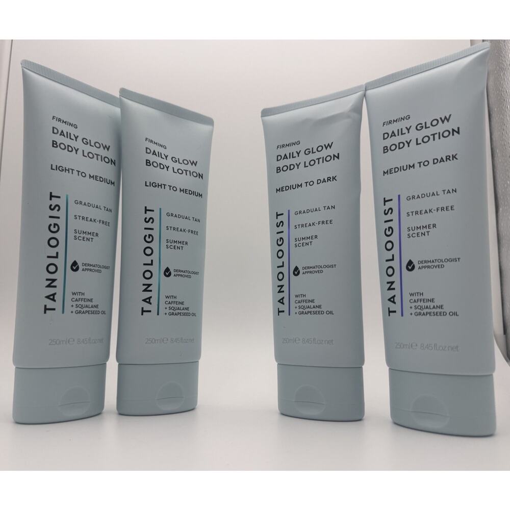 Variety Pack of 4 Tanologist Daily Glow Hydrating Gradual Tan Lotion, Tanning